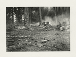 How a machine gun battalion will rain a shower of death in a night upon a foe is this demonstration at Camp Lewis, American Lake, Wa.