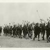 Camp Lee, Va. Back from bayonet drill. Our boys in camp are becoming experts in the use of the bayonet under able Allied instructions.