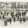 Trenches at student officers training camp, Fort Sheridan. Start of infantry attack.