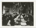 President Poincare delivering opening address at formal opening of Peace Conference. Photo of the personnel. Salon L'Horloge, Minister of Foreign Affairs, Quai D'Orsay. Paris, France, Jan. 18, 1919