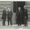 Council of Four of the Peace Conference. President W. Wilson, Mr. Clemenceau, Signore Orlando, and Mr. Lloyd George. Picture taken at the Paris home of  President Wilson, 11 Place des Etats-Unis. May 27, 1919.