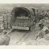Ration dump of 1st Div. [Division] showing one day's rations in reserve for the soldiers. Very, Meuse, France, Oct. 4, 1918.