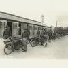 Motorcycles lined up for inspection