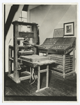 Press on which Franklin learned trade. Old State House, Boston.