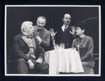 Theodore Bikel, Martin Wolfson, Michael Vale, and Brenda Lewis in the stage production Café Crown