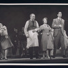 Sam Levene, Francine Beers, and Alan Alda in the stage production Café Crown