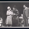 Sam Levene, Monte Amundsen, Tommy Rall, and Alan Alda in the stage production Café Crown