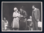 Sam Levene, Monte Amundsen, Tommy Rall, and Alan Alda in the stage production Café Crown