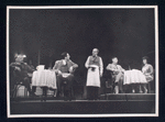 Martin Wolfson, Alan Alda, and Sam Levene in the stage production Café Crown