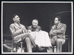 Wood Romoff (?), Martin Wolfson, and Alan Alda in the stage production Café Crown