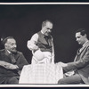 Martin Wolfson, Sam Levene, and Alan Alda in the stage production Café Crown