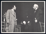 Morris Carnovsky (right) in the stage production Café Crown