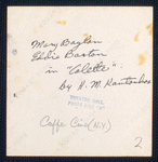 Caffe Cino. Mary Boylan and Eddie Barton in "A Letter from Colette, or, Dreams Don't Send Valentines" by H.M. Koutoukas