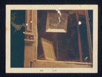 Caffe Cino. Front window showing poster for "So Who's Afraid of Edward Albee?" by David Starkweather