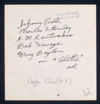 Caffe Cino. Johnny Dodd, Charles Stanley, H.M. Koutoukas, Bob Savage and Mary Boylan in "A Letter from Colette, or, Dreams Don't Send Valentines" by H.M. Koutoukas