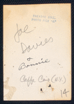 Caffe Cino. Joe Davies and Bonnie