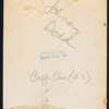 Caffe Cino. Johnny Dodd