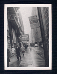 Snapshot photograph of a theatre marquee advertising the stage production A Call on Kuprin