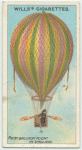 First balloon flight in England, 1784.