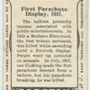 First parachute display, 1837.
