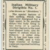 Italian military dirigible no. 1.