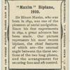 "Maxim" biplane, 1910.