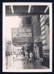 Marquee advertising the stage production A Call on Kuprin