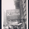 Marquee advertising the stage production A Call on Kuprin