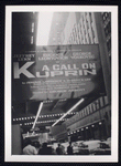 Marquee advertising the stage production A Call on Kuprin