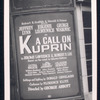 Poster advertising the stage production A Call on Kuprin