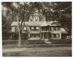 "The Wayside", Concord. Hawthorne's home. In the square tower on the roof, which he called the "tower" he made his study, here he wrote the "Marble faun"  and other works.