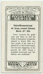 Duke of Brunswick and Mr. Green crossed chanel, March 31st, 1854.