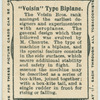 "Voisin" type biplane.