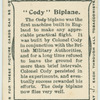 "Cody" biplane.