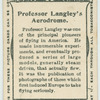 Professor Langley's aerodrome.