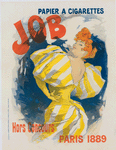 Affiche pour le "Papier à cigarettes Job".