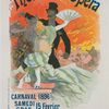 Affiche pour le théâtre de l'Opéra, "Carnaval 1896. Grand Veglione de Gala".