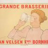 Affiche belge. "Grande Brasserie Van Velsen frères. Bornhem".