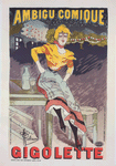 Affiche pour le Théâtre de l'Ambigu, "Gigolette".