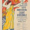 Affiche belge pour le "Concours international de Chant d'ensemble", organisé par la ville de Liège.