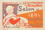 Affiche belge pour l'Association pour l'Encouragement des Beaux-Arts de la Ville de Liège, "Salon de 1896".