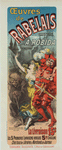 Affiche pour la publication des 'oeuvres de Rabelais'.