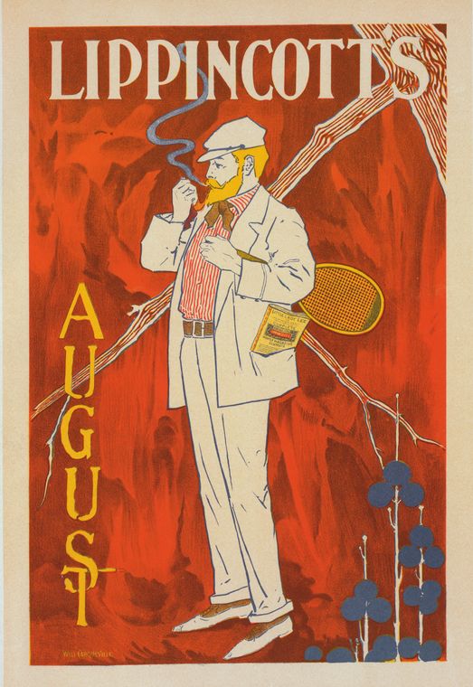 Affiche américaine pour le Revue "Lippincott's Magazine" (Août