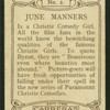 June Manners.