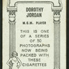 Dorothy Jordan.