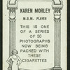 Karen Morley.