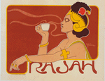 Affiche belge pour le "Café Rajah".