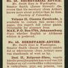 Secretarial advice.
