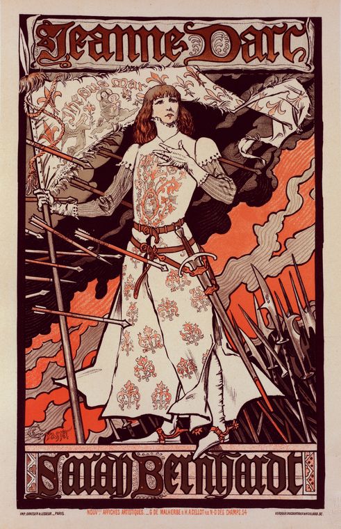  Affiche  pour le Th  tre de la Renaissance  Jeanne d Arc 