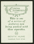 Benita Hume.